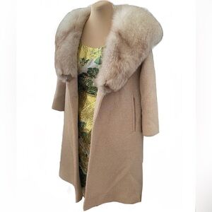 Vintage Coat with Large Fur Collar